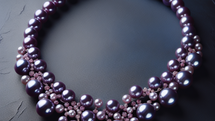 Eine Augenweide: Perlen in königlichem Lila